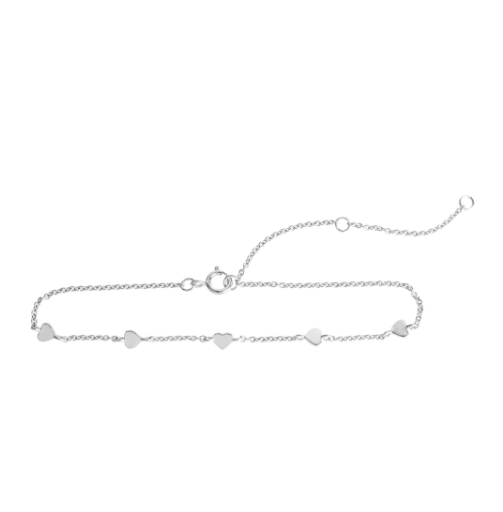 Silver Heart Station Bracelet Bracelet DEW