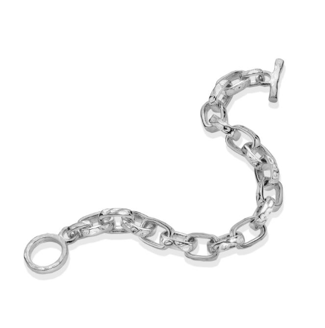 Silver heavy Salty Sea Textured Bracelet Bracelet Sea Gems Ltd