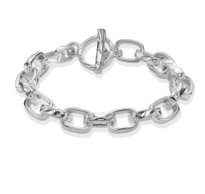 Silver heavy Salty Sea Textured Bracelet Bracelet Sea Gems Ltd