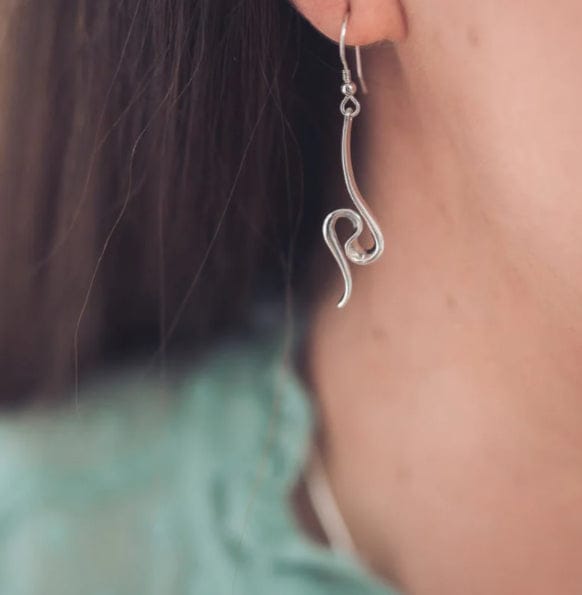 Silver Hollie hook earrings Earrings John Garland-Taylor