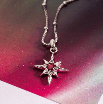 Necklace Silver January Aurora Birthstone Garnet Necklace