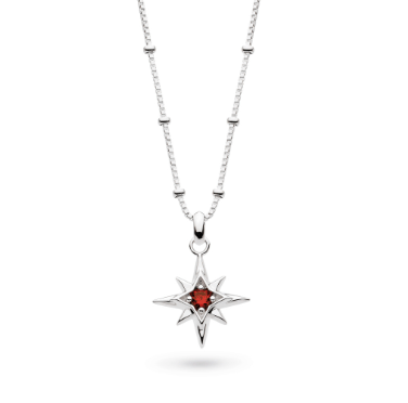 Necklace Silver January Aurora Birthstone Garnet Necklace