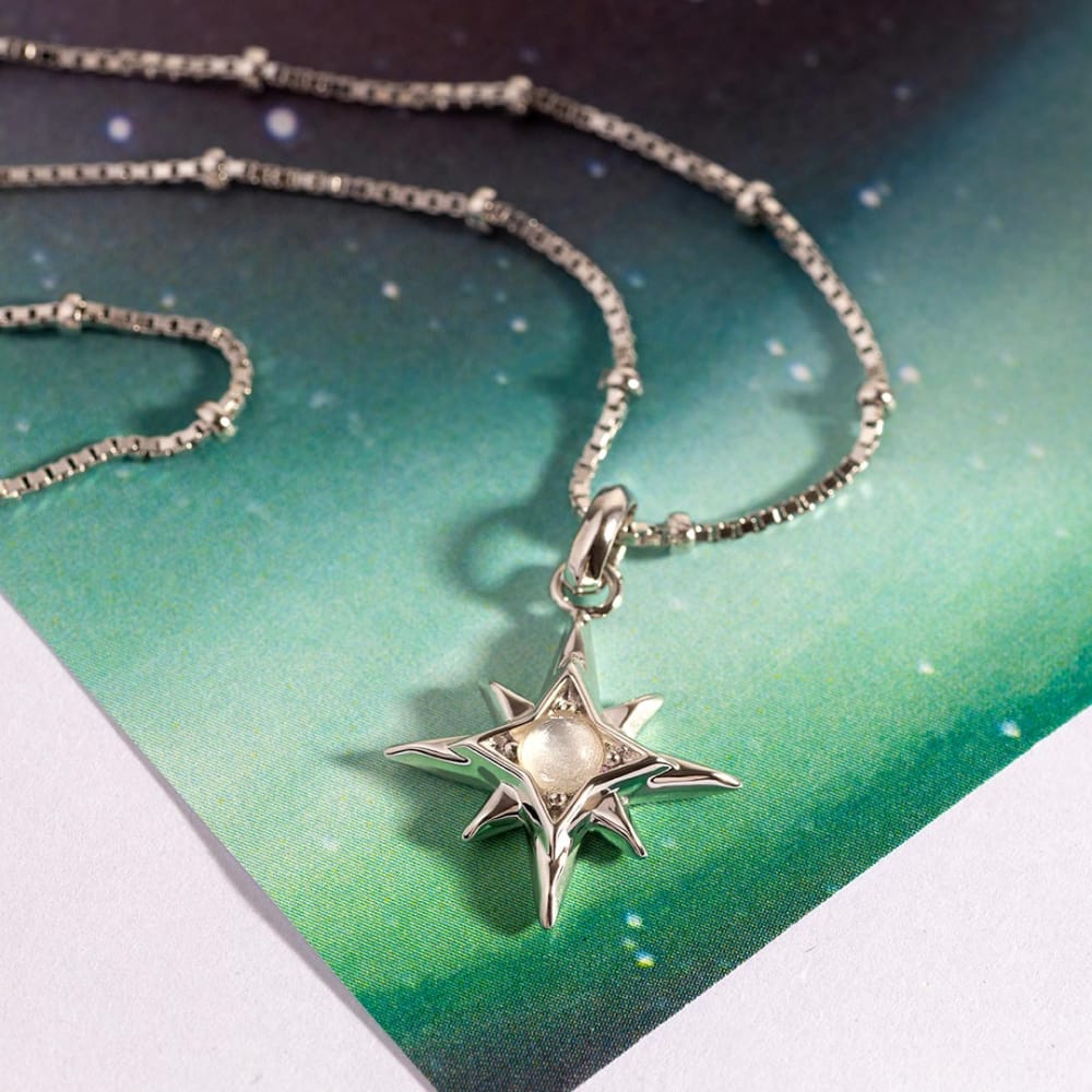 Necklace Silver June Aurora Birthstone Moonstone Necklace
