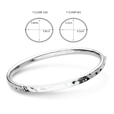 Bangle Silver Mirage Reflect Hinged Bangle