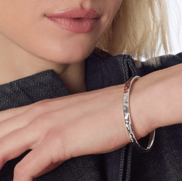 Bangle Silver Mirage Reflect Hinged Bangle