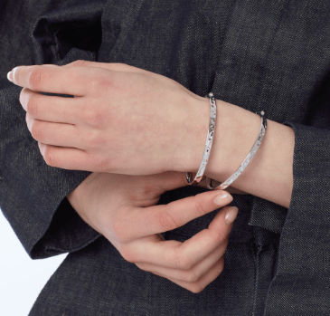 Bangle Silver Mirage Reflect Hinged Bangle
