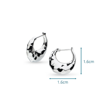Earrings Silver Mirage Reflect Hinged Hoop Earrings