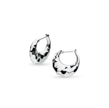 Earrings Silver Mirage Reflect Hinged Hoop Earrings