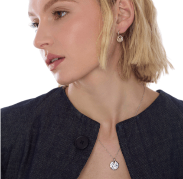 Earrings Silver Mirage Reflect Hoop Disc Earrings