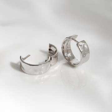 Earrings Silver Mirage Reflect Hoop Earrings