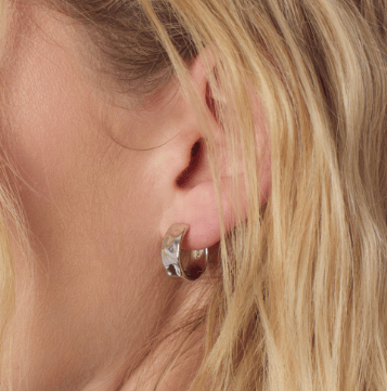 Earrings Silver Mirage Reflect Hoop Earrings
