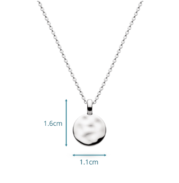 Necklace Silver Mirage Reflect Round Disc Mini Necklace