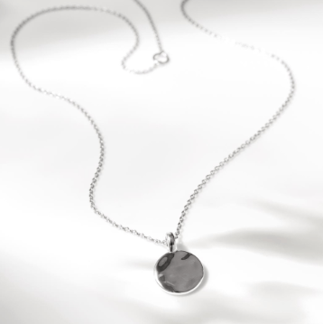 Necklace Silver Mirage Reflect Round Disc Mini Necklace