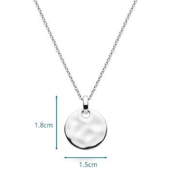 Necklace Silver Mirage Reflect Round Disc Necklace