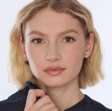 Earrings Silver Mirage Reflect Round Disc Stud Earrings