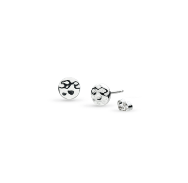 Silver Mirage Reflect Round Disc Stud Earrings Earrings Kit Heath