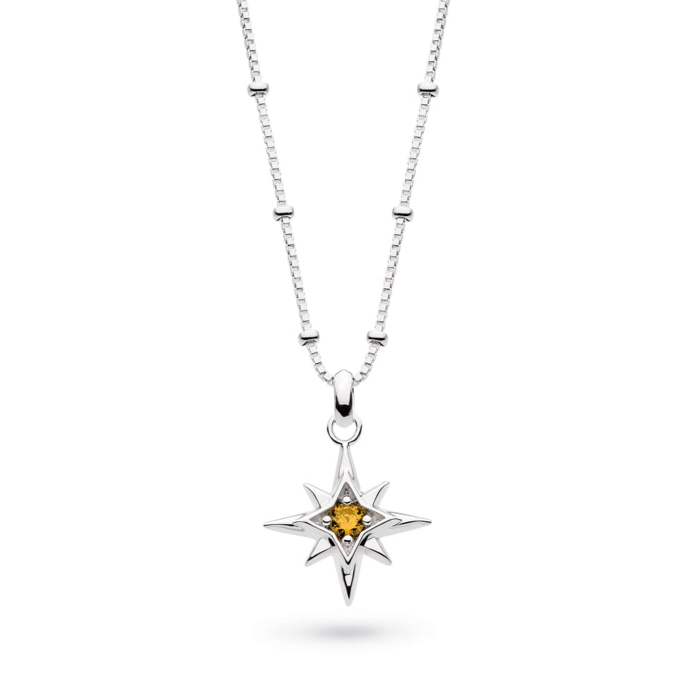 Necklace Silver November Aurora Birthstone Citrine Necklace