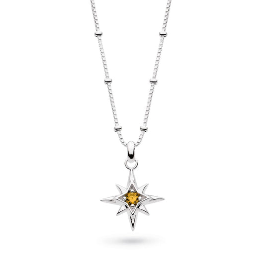 Silver November Aurora Birthstone Citrine Necklace Necklace Kit Heath