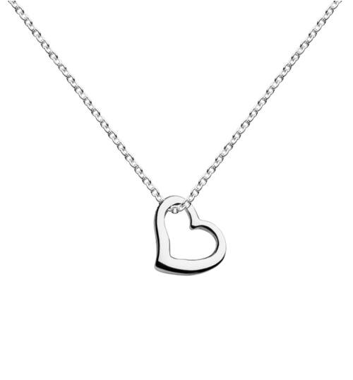 Silver open heart necklace Necklace DEW
