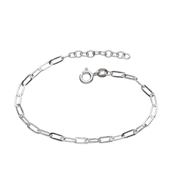 Silver Paperclip Link Chain Bracelet Bracelet DEW