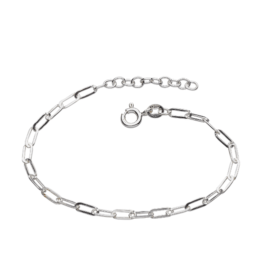 Silver Paperclip Link Chain Bracelet Bracelet DEW