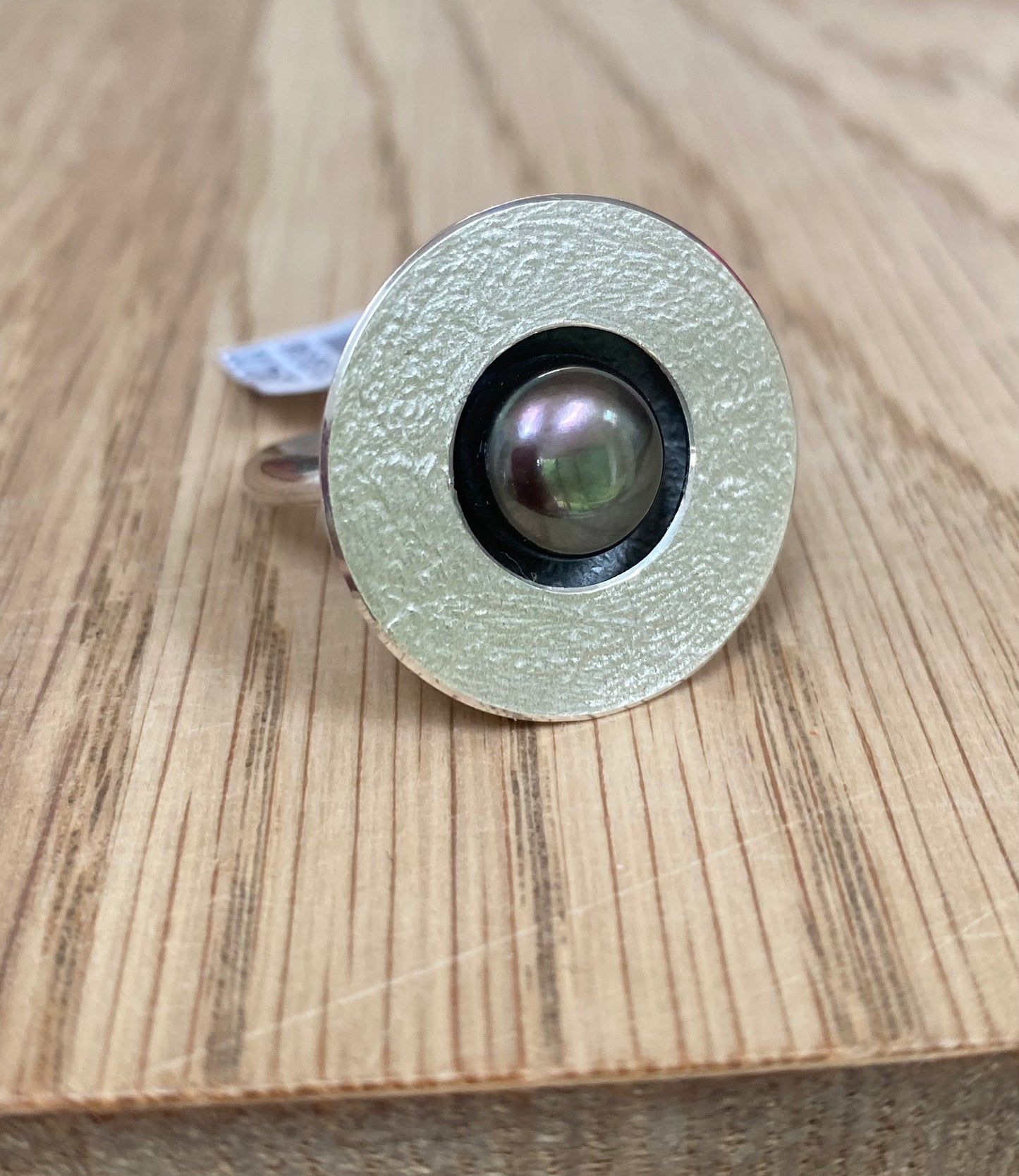 Silver peacock pearl ring size M Ring Atelier Gilmar