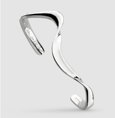 Bangle Silver Serenity Curve Cuff Bangle
