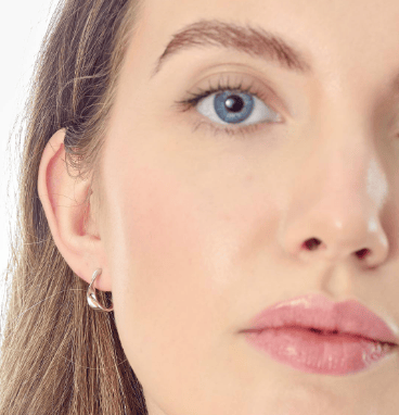 Earrings Silver Serenity Curve Hoop Earrings