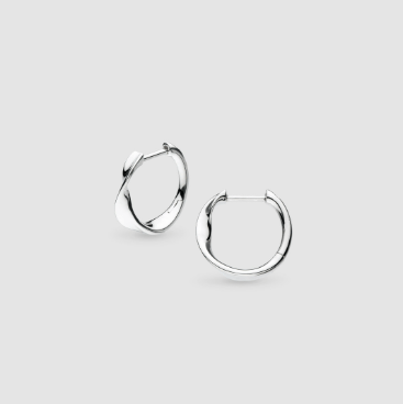 Earrings Silver Serenity Curve Hoop Earrings