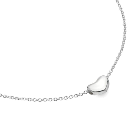 Silver simplistic heart slider pendant Necklaces Sea Gems Ltd