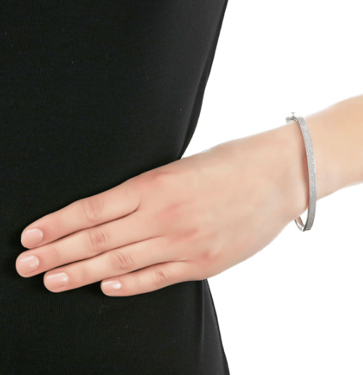 Silver stone set pave bangle Bangle Cavendish French