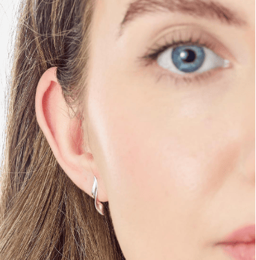 Earrings Small Silver Serenity Curve Stud Earrings
