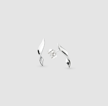 Earrings Small Silver Serenity Curve Stud Earrings