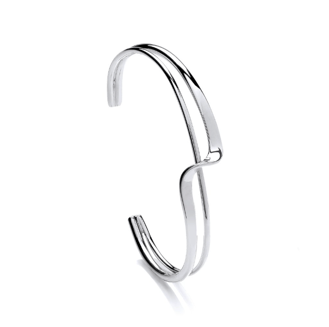 The Flow of Waves Silver Bangle Bangle Cavendish French