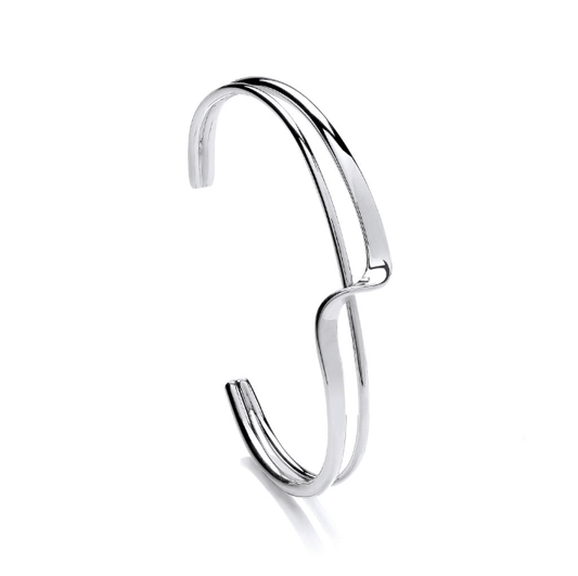 The Flow of Waves Silver Bangle Bangle Cavendish French