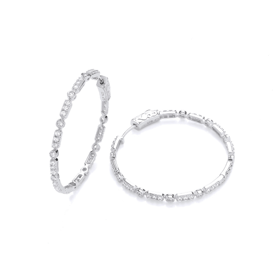 The Vintage stone set Hoop Earrings Earrings Cavendish French