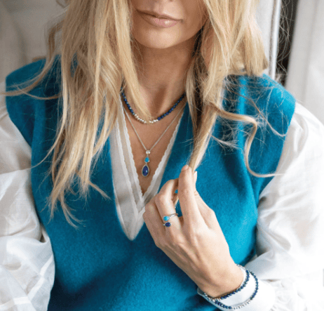 Tumble Azure Gemstone Beaded Bracelet Bracelet Kit Heath