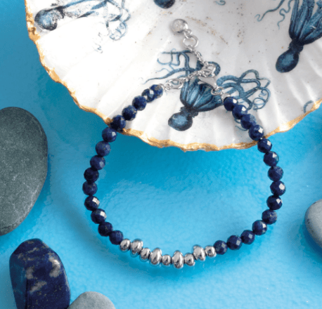 Tumble Azure Gemstone Beaded Bracelet Bracelet Kit Heath