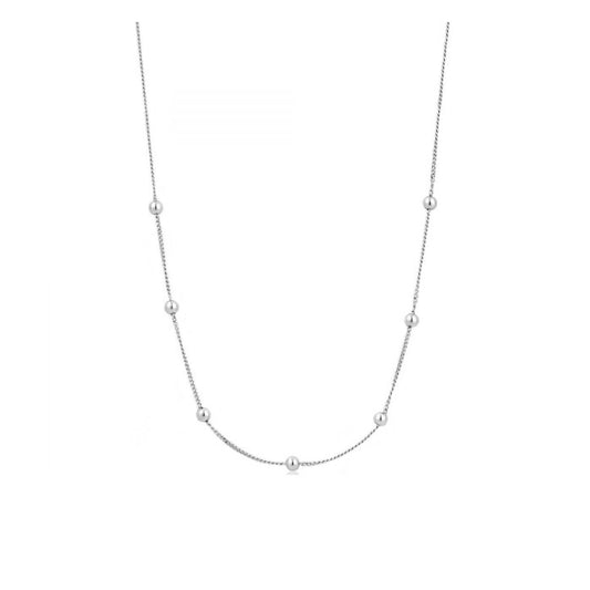 Silver modern beaded necklace Necklace Ania Haie   