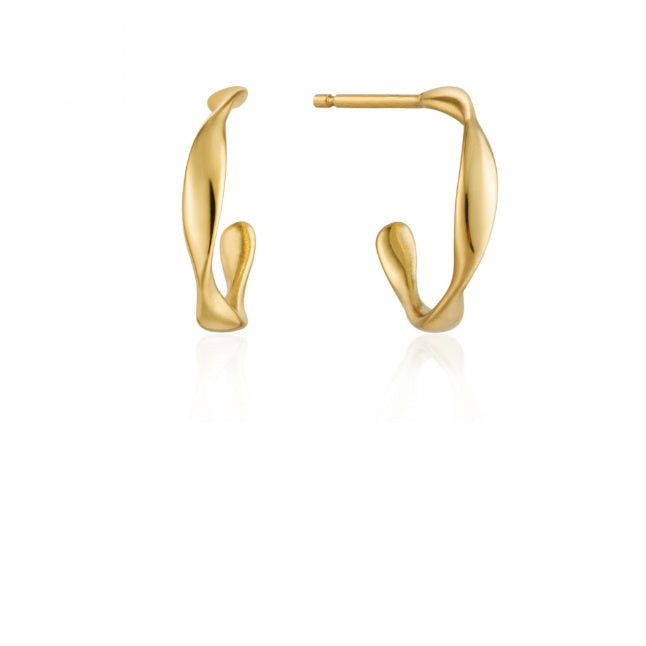 Ania Haie Gold twist mini hoop earrings Earrings Ania Haie   