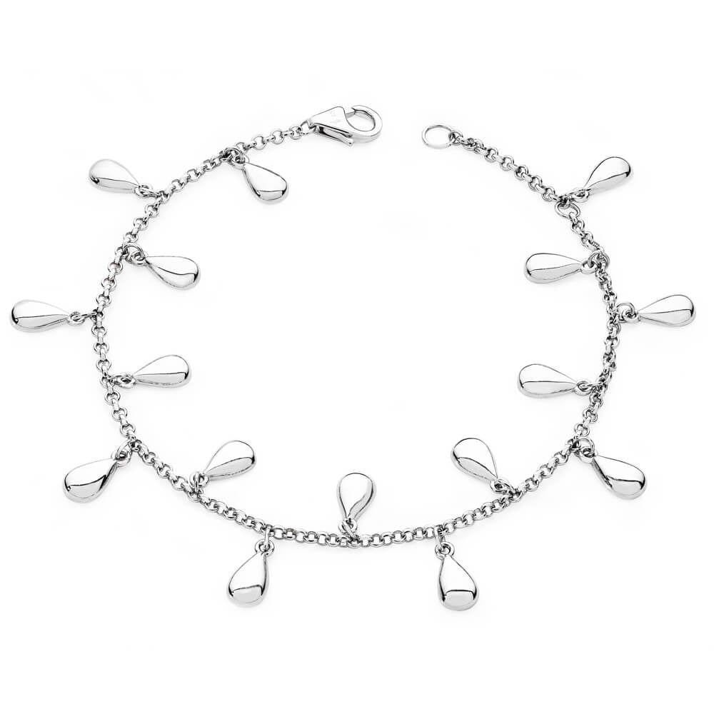Silver Teardrop  charm bracelet Bracelet Lucy Q   