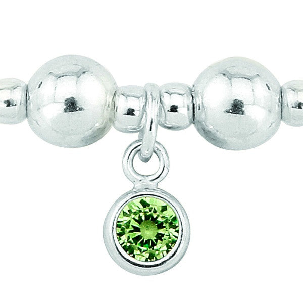 Silver and Peridot CZ August birthstone bracelet Bracelet Trink   