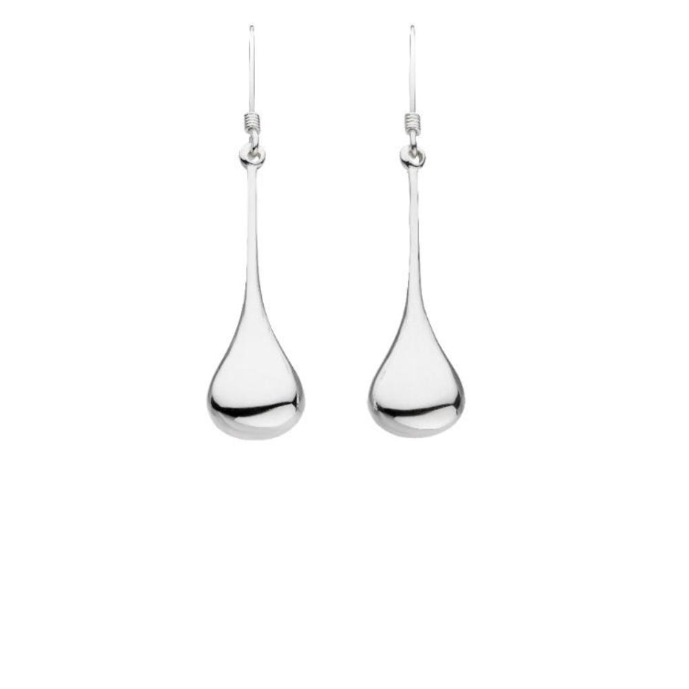 Silver solid teardrop hook earrings Earrings DEW   