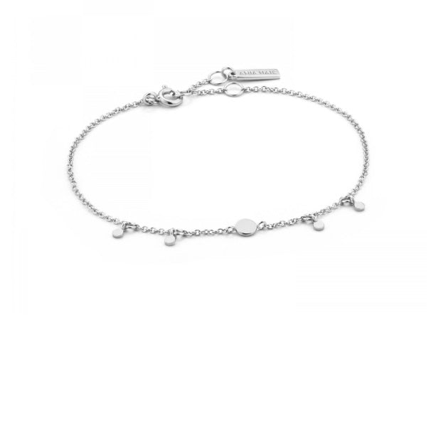 Silver geometry drop discs bracelet Bracelet Ania Haie   