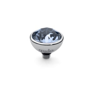 Qudo Steel light sapphire swarovski 10mm bottone ring top Ring Topper Qudo Composable Rings   