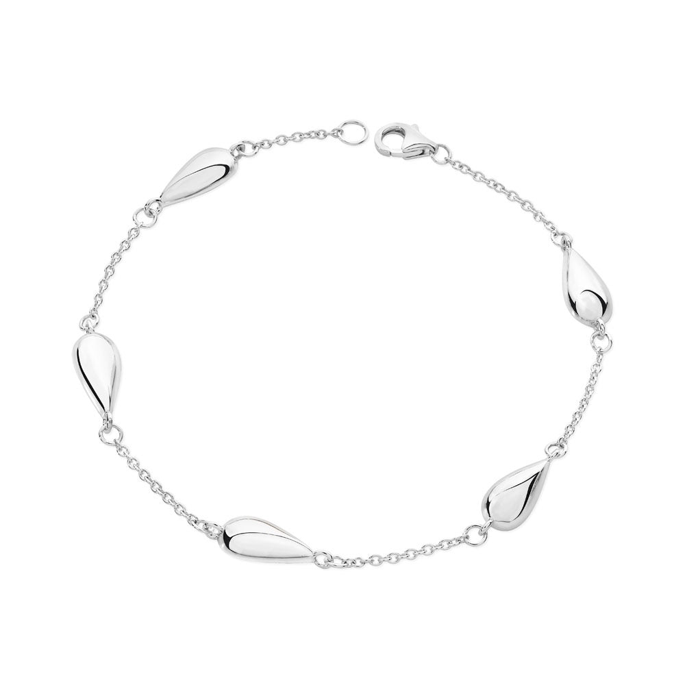 Silver station teardrop bracelet Bracelet Lucy Q   