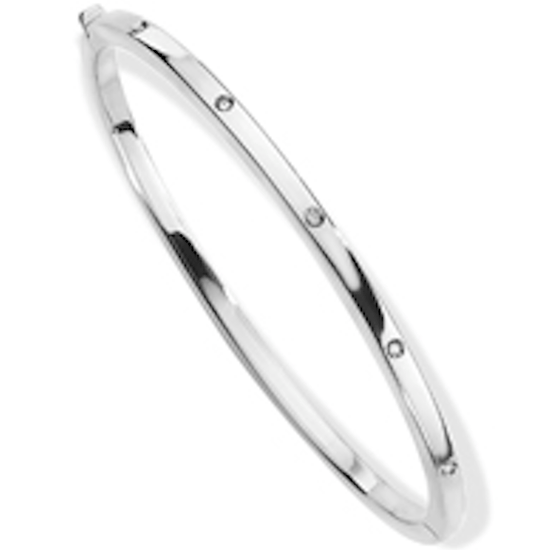 18ct. White Gold Diamond Bangle Bangles Stubbs