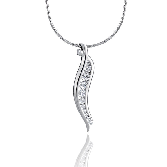 18ct White Gold 0.96ct Diamond cascade pendant Pendant Christopher Wharton   