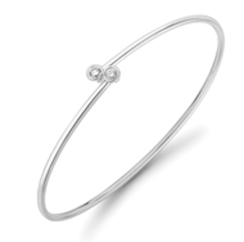 18ct White gold diamond two become one bangle Bangle Stubbs