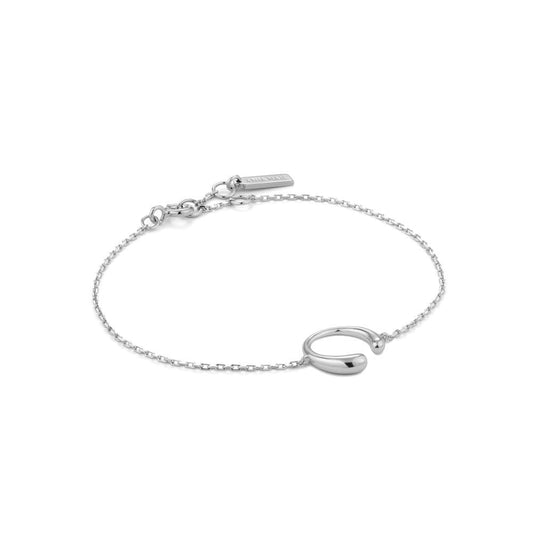 Silver luxe curve bracelet Bracelet Ania Haie   